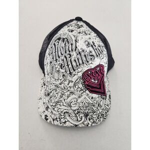 Metal Mulisha Gittin Dirty Since 94 Trucker Hat White Black Pink Heart Mesh Snap